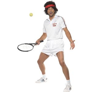 John McEnroe Tennis Player Fancy Dress Costume Medium