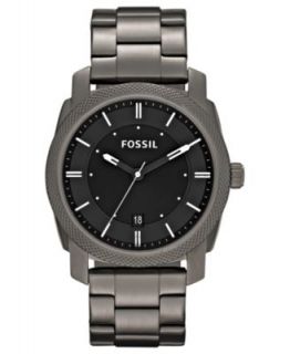 Fossil Watch, Mens Chronograph Dean Smoke Ion Plated Stainless Steel