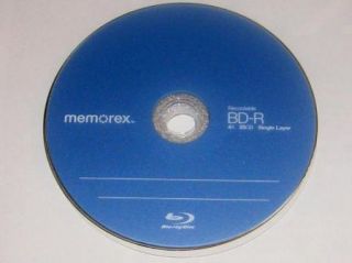 Blank Memorex BD R BDR Blu Ray 4X 25 GB Disc