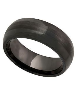 Mens Mens Ceramic Ring, Two Tone Black Ring   Fashion Jewelry