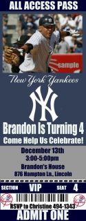 New York Yankees Birthday Party Invitations 20 Tickets