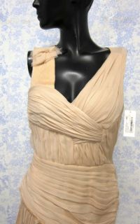 NWT J. Mendel V Neck Ruched Dress   Size 4
