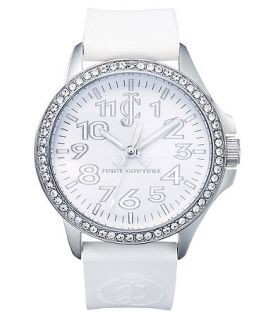 Juicy Couture Watch, Womens Jetsetter White Silicone Jelly Strap 38mm