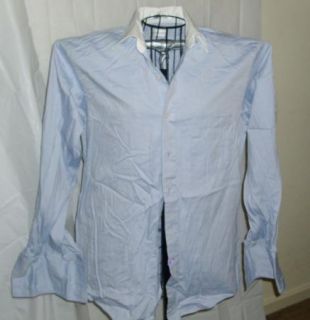 Van Heusen Men Blue French Cuff Dress Shirt 15 1 2 34 35