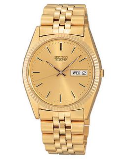 Seiko Watch, Mens Gold Tone Stainless Steel Bracelet 38mm SGF206