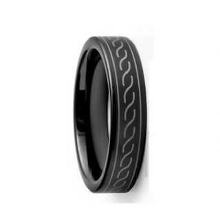 Envyj Men Tungsten Carbide 6mm Man Black Wedding Band Ring NV39A Size