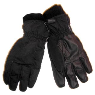 Mens Black Snow Gloves Winter Thermosoft