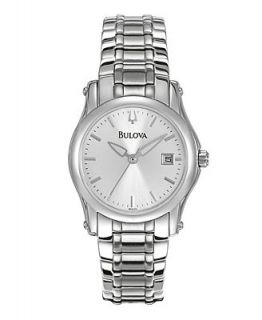 Bulova Watch, Womens Stainless Steel Bracelet 96M103