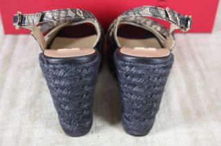 NIB Valentino Mena Slingback Espadrille Sandals Size 35 New Lace Bow $