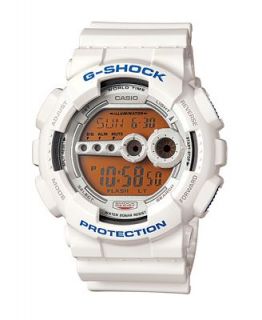 Shock Watch, Mens Digital XL White Resin Strap GD100SC 7