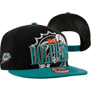 Miami Dolphins New Era 9Fifty Logo Through Snapback Hat