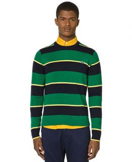 Lacoste LVE Sweater, Stripe Elbow Contrast Sweater   Mens Sweaters