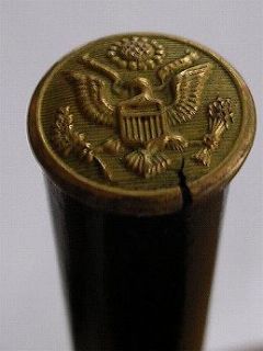Army Military Parade Baton Brass Eagle Button 1930s