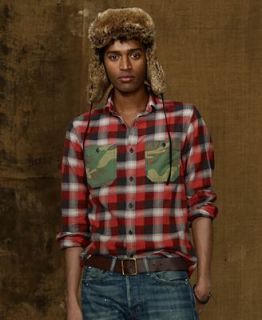 Denim & Supply Ralph Lauren Shirt, Flannel Camouflage Shirt