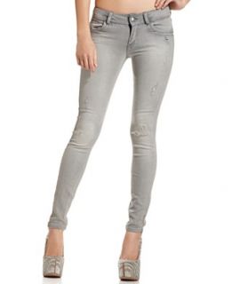 Baby Phat Juniors Jeans, Skinny Distressed Gray Wash