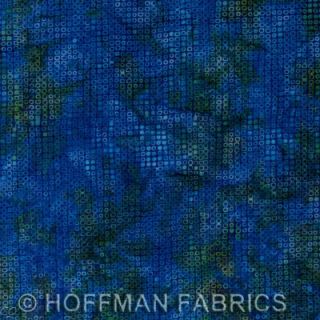 FQ Hoffman Bali Batiks Handpaints Shibori Royal Blue Fat Quarter