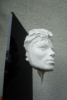 Unique Resin White Michael Jackson Face Statue