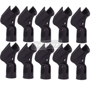Lot 10 Folding Type Microphone Mic Stand Accessory Clip Holder Black