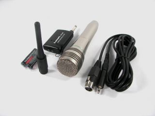 DJ/KARAOKE Handheld 2 in 1 Wireless Cordless Wired Mic Microphone New