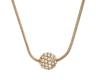 Michael Kors Sparkle Crystal Gold Necklace Free US Canada Shipping