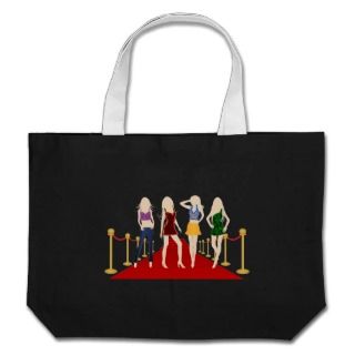 Fashion Girls on the Red Carpet Jumbo Tote Bags