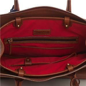 Auth Dooney Bourke Leather Saddle Large Wilson Handbag