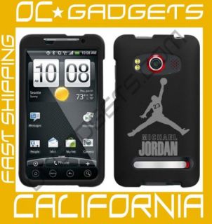 Michael Jordan Air 23 NBA Black Cover Case HTC EVO 4G