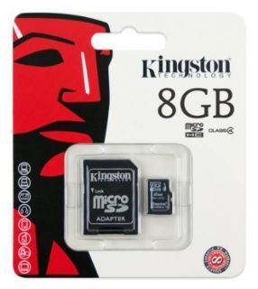 8GB Kingston Micro SD SDHC 8g TF Card Adapter Class 4