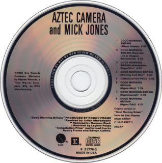 Single by Aztec Camera Mick Jones CD Sire Reprise 075992177528
