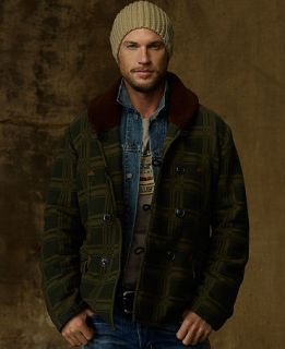Denim & Supply Ralph Lauren Jacket, Plaid Pea Coat   Mens Coats