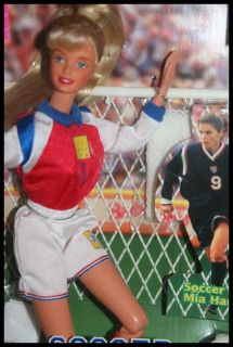 Vintage Barbie Doll MIA Hamm Soccer New 1998