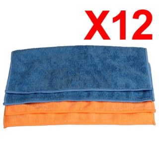 12 Soft Microfiber Cloths Auto Cleaning Valeting Towels