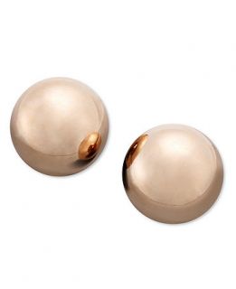 14k Rose Gold Earrings, Ball Stud Earrings (10mm)   Earrings   Jewelry