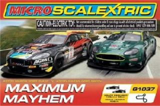 Micro Scalextric Aston Martin Maximum Mayhem Track Set 1 64