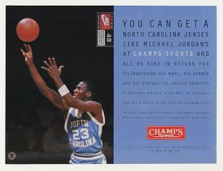 1995 North Carolina Michael Jordan Champs Photo Ad
