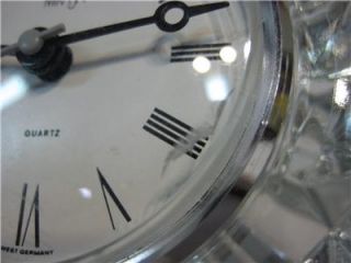 Mikasa w Germany Quartz Lead Crystal Alarm Desk Clock