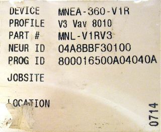 Tac Micronet VAV Controller MNL V1RV3 I A Series
