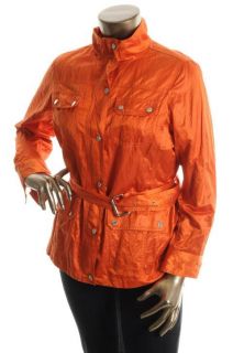 Michael Kors New Orange Water Resistant Belted Jacket Plus 1x BHFO