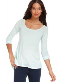 Alternative Apparel Top, Long Sleeve Scoop Neck Sweater   Womens