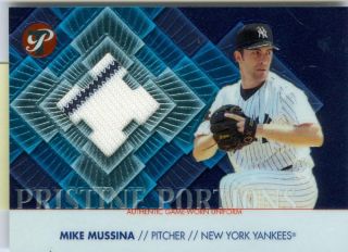 2002 Topps Pristine Portions mm Mike Mussina Yankees Jersey Pinstripe