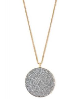 Kenneth Cole New York Necklace, Gold Tone Silver Colored Glitter