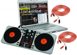 DJ Firstmix Laptop USB MIDI Software Controller $30 RCA Cables
