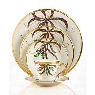 Lenox Dinnerware, Exclusive Holiday Nouveau Ribbon Collection   Fine