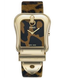 Fendi Watch, Womens Swiss B. Fendi Animal Print Leather Strap 36x30mm