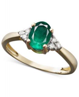 14k Gold Ring, Emerald (3/8 ct. t.w.) and Diamond (1/8 ct. t.w) 3