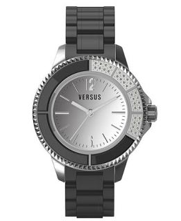 Versus by Versace Watch, Unisex Tokyo Black Rubber Strap 42mm 3C6390