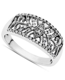 Diamond Ring, Sterling Silver Diamond Ring (1/5 ct. t.w.)   Rings