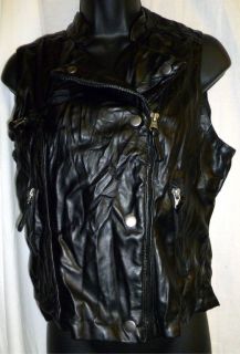 Miley Cyrus Motorcycle Vest Biker Chick Black New with Tags Girls Size