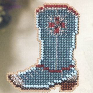 Boot Beaded Cross Stitch Kit Mill Hill 2007 Spring Bouquet