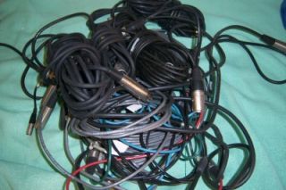 10 XLR Microphone Mic Cables with Some 3 Mini Pin on One Side